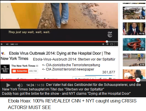 Daddy has got the
                            bribe for the show and criminal CIA Zionist
                            New York Times claims in the title
                            "Dying at the Hospital Door"