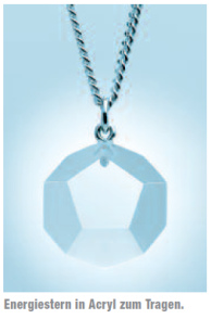 Energiestern an
                                        Halskette (Heinz Vogel) aus
                                        Akrylglas