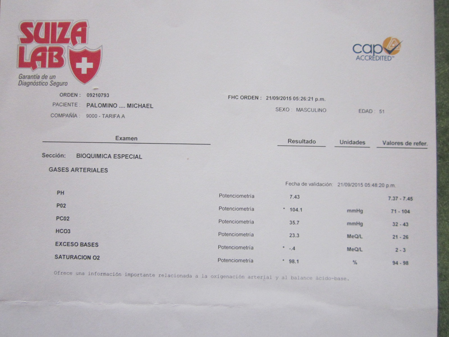 Report of Suiza Lab indicating a pH value
                        in the blood of 7.37-7.45, zoom