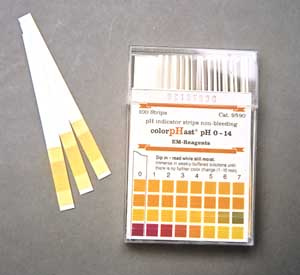 test pH avec des sticks