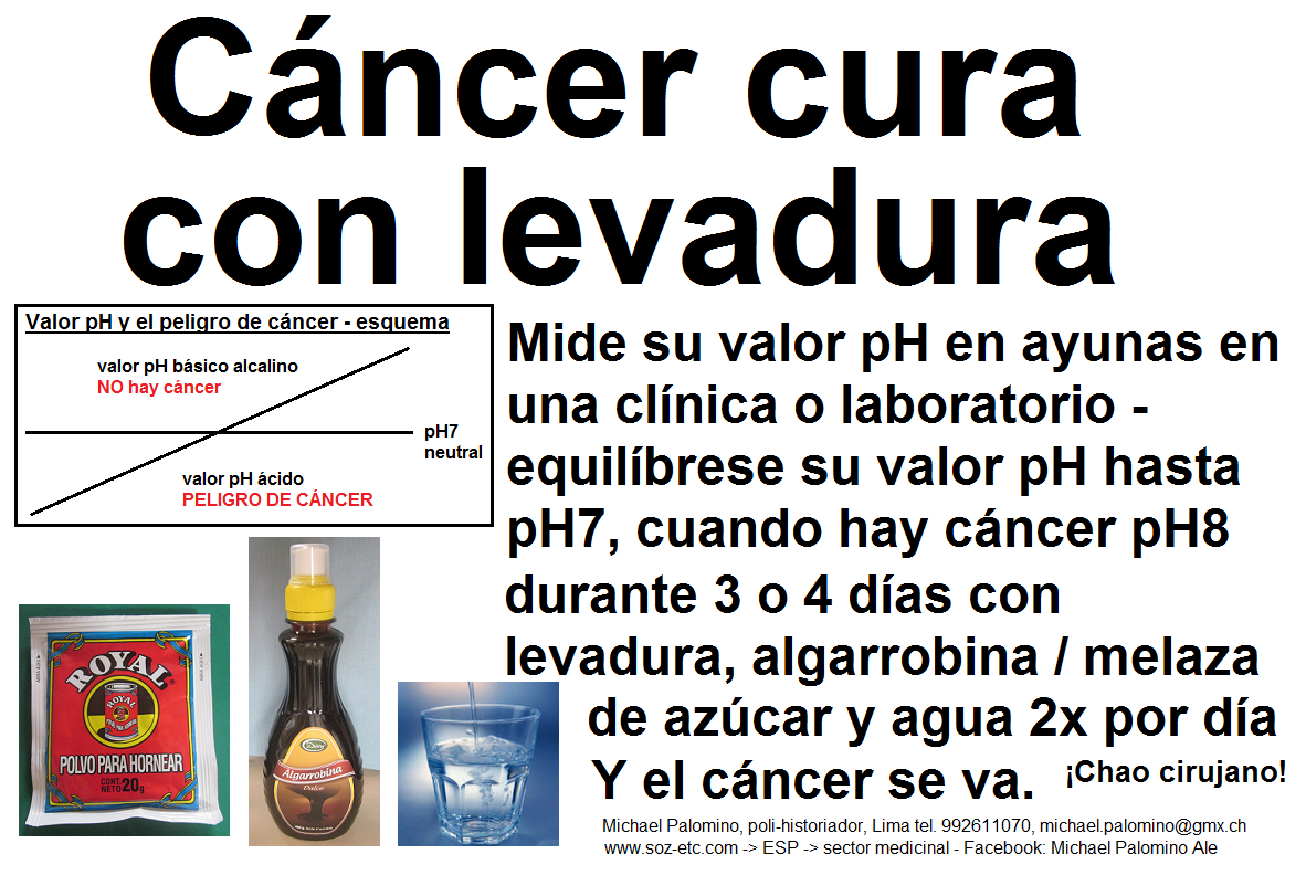 Aviso: cncer cura
                            con levadura con fotos