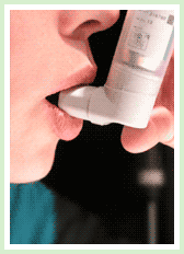 Asthma inhalator,
                            eventually for life, also because of passive
                            smoking...
