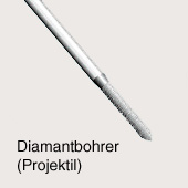 Projektil-Diamantbohrer, Schema
