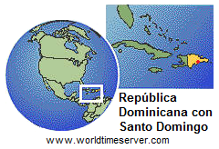 Mapa de la República Dominicana con Santo
                Domingo