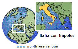 Mapa de
                    Italia con Npoles