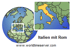 Karte von Italien mit
            Rom