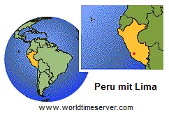 Karte von Peru mit
                Ica