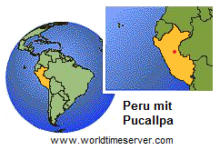 Karte von Peru
              mit Pucallpa