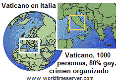 Mapa de
                Italia con el Vaticano gay criminal: 1000 personas, 80%
                gays, crimen organizado