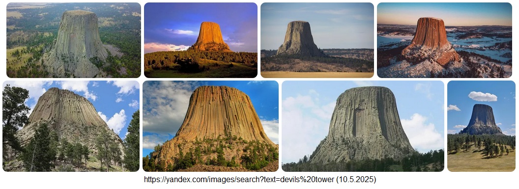 Riesenbaumstumpf "Teufelsturm"
("Devils Tower") in Wyoming ("USA") Riesenbaumstumpf "Teufelsturm"
("Devils Tower") in Wyoming ("USA")