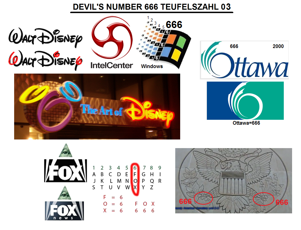Photo collection 03 with
                  logos with the satanic devil's number 666