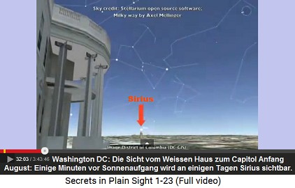 Sirius ist Anfang August einige Minuten vor
                    Sonnenaufgang ber dem Capitol sichtbar