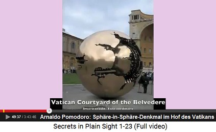 Arnaldo Pomodoro (Tomate):
                    Sphäre-in-Sphäre-Denkmal im Hof des
                    [kriminell-satanistischen] Vatikans