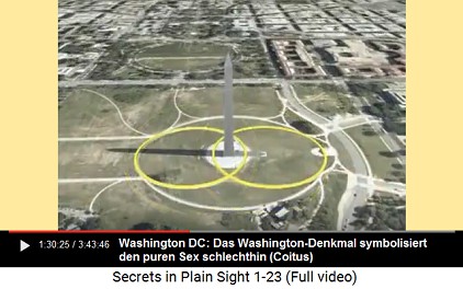 Das Washington-Denkmal symbolisiert den Coitus
                    zwischen Isis und Osiris - wie der Coit-Turm ebenso