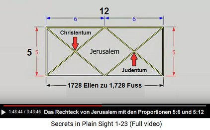 Jerusalem rectangle with a 12:5 proportion