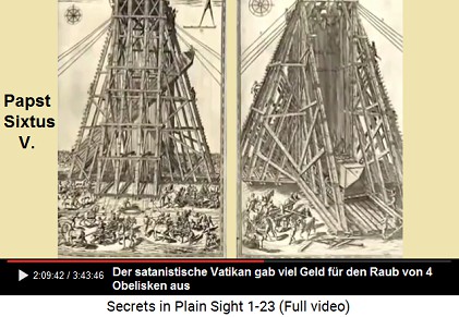 Papst Sixtus V. liess in Rom 4 Obelisken
                      aufstellen, alle von gypten geraubt