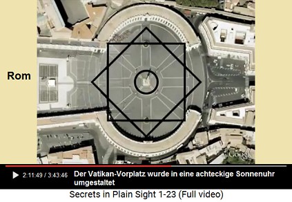 Der Vatikan-Vorplatz wurde mit einem Achteck
                      als Sonnenuhr gestaltet