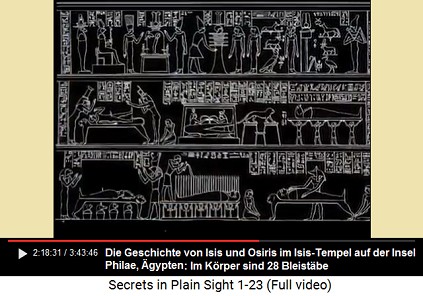 Die Isis-Geschichte: 28 Bleistäbe stecken im
                      Körper von Osiris - und der Penis wird vermisst
