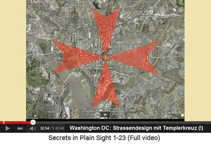 Washington DC, Strassendesign mit
                            Templerkreuz