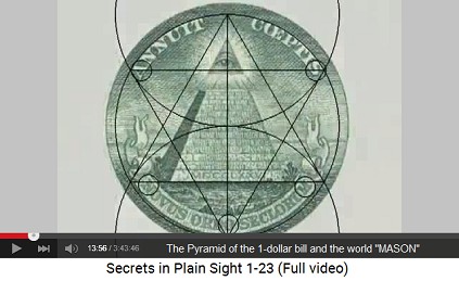 The 1-dollar bill pyramid with a [Rothschild]
                    hexagram star - and the word MASON