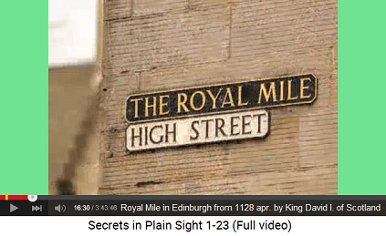 Royal Mile in Edinburgh, installed in 1128 apr.
                    by King David I. of Scotland, street sign