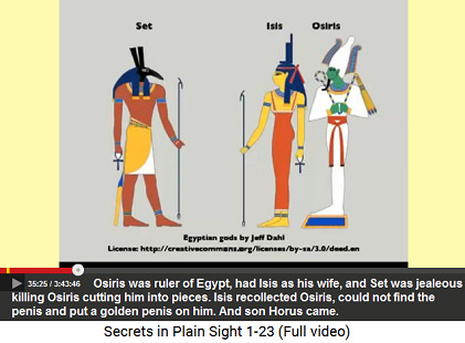 Set and Isis and Osiris, depiction