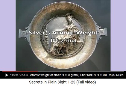 Silver has an atomic weight of 108 gr per mol,
                    at the same time the lunar radius is 1080 Royal
                    Miles - just a coincidence