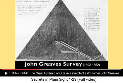 Sketch of John Greaves of the Great Pyramid                       of Giza