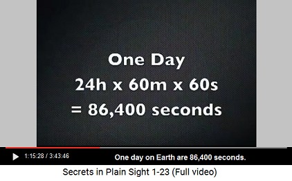 One day on Earth is 86,400 seconds