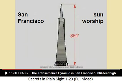 San Francisco: Transamerica Pyramid is a                         sun worship with a height of 864 feet