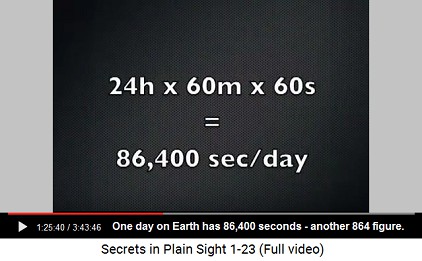 One day on Earth has 86,400 seconds - another
                    864-figure