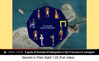 9 gods of Ennead of Heliopolis in
                                  San Francisco's nonagon