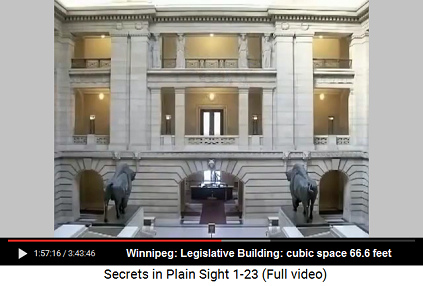 Winnipeg: Legislative Building with a cube of
                    66.6 feet "on edge"