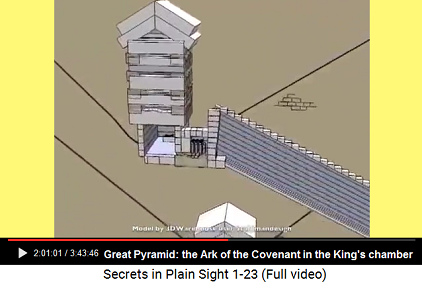 Great Pyramid: fantasy Ark of the Covenant in
                    the king's chamber