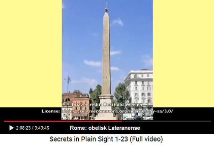 Rome: obelisk at Lateran Palace (Lateranense)
                      is also just "on the line"