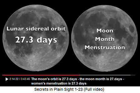 Moon orbit and women's
                                  menstruation are 27.3 days