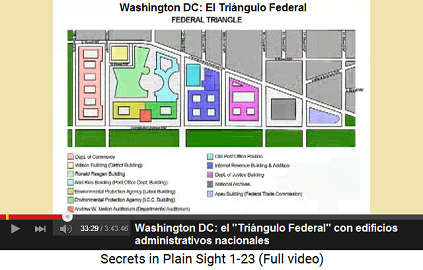 Washington DC: el "Triángulo Federal"                     con edificios administrativas federales importantes