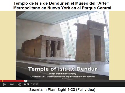 El templo de Isis de Dendur en el Museo del                     Arte Metropolitano en Nueva York del Parque Central                     (Central Park)