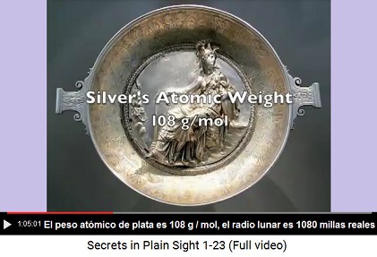 Plata tiene un peso atómico de 108 gr por mol,                     al mismo tiempo el radio lunar es 1.080 millas                     reales - solo una coincidencia