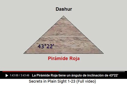 La Pirmide Roja tiene un ngulo de inclinacin
                    de 4322'