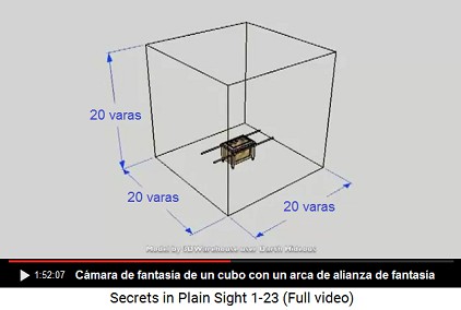 Cmara de fantasa de un cubo con un Arca de
                    alianza de fantasa