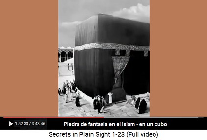 En el islam hay una piedra de fantasa en un
                    cubo "Kaaba" (Ca'aba) en Meca