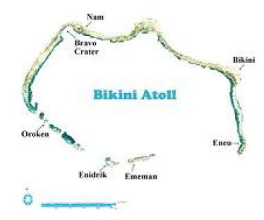 Bikini-Atoll Karte