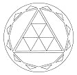 Kornkreis: Pyramidenmandala, Dreieckmandala --
                    crop circle: pyramide mandala, triangle mandala