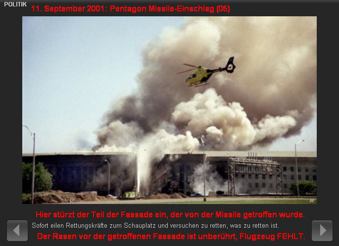 Pentagon, der Einschlag einer
                          Missile-Rakete am 11. September 2001 (05)