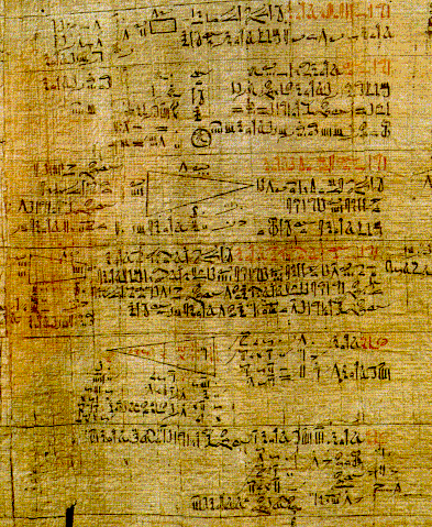 Rhind-Papyrus mit Mathematik