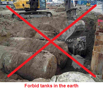 Tanks in the earth
                              must be prohibited worldwide