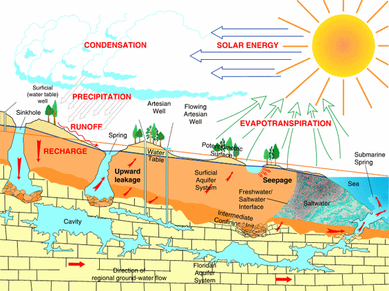 Scheme with
                                saltwater and fresh groundwater 04 with
                                additional cave systems below