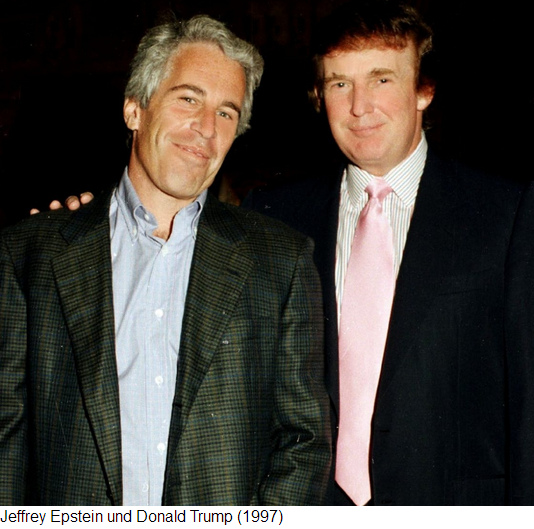 Jeffrey
                          Epstein und Donald Trump (1997)