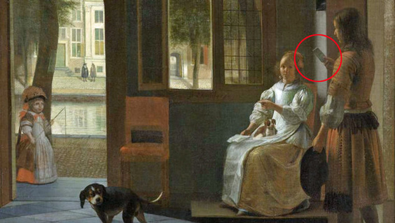 Tim Cook
                                          entdeckt im Reichsmuseum von
                                          Amsterdam ein iPhone auf 350
                                          Jahre altem Bild von Pieter de
                                          Hooch (Bild: Rijksmuseum,
                                          Amsterdam, AFP PHOTO /
                                          TELANGANA GOVERNMENT)